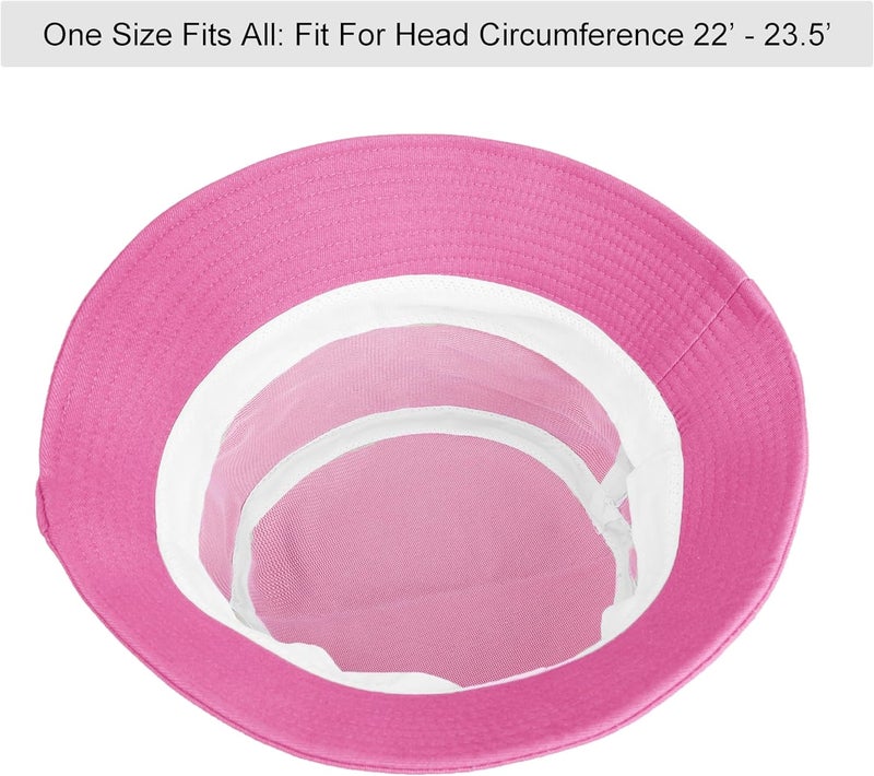 Wheebo Solid Color Bucket Hat for Women Summer Beach Fishmen Hat for Lady Adult Unisex Cotton Cap…… - Image 5